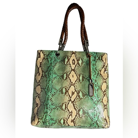 Michael Kors Collection Italy Large Skorpios Genuine Python Leather Shopper Bag - Picture 2 of 10